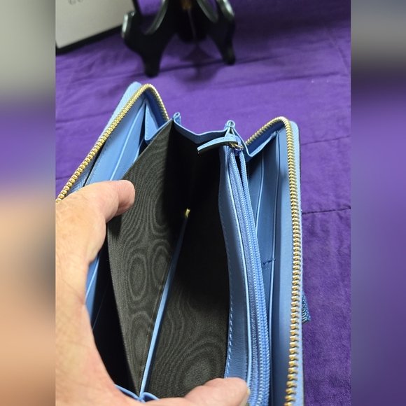 Gucci Japan Exclusive GG Marmont Blue Bow Leather Zip Wallet - Picture 11 of 15